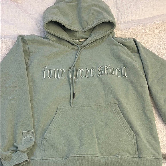 437 Sweaters - 437 Sage Green Hoodie